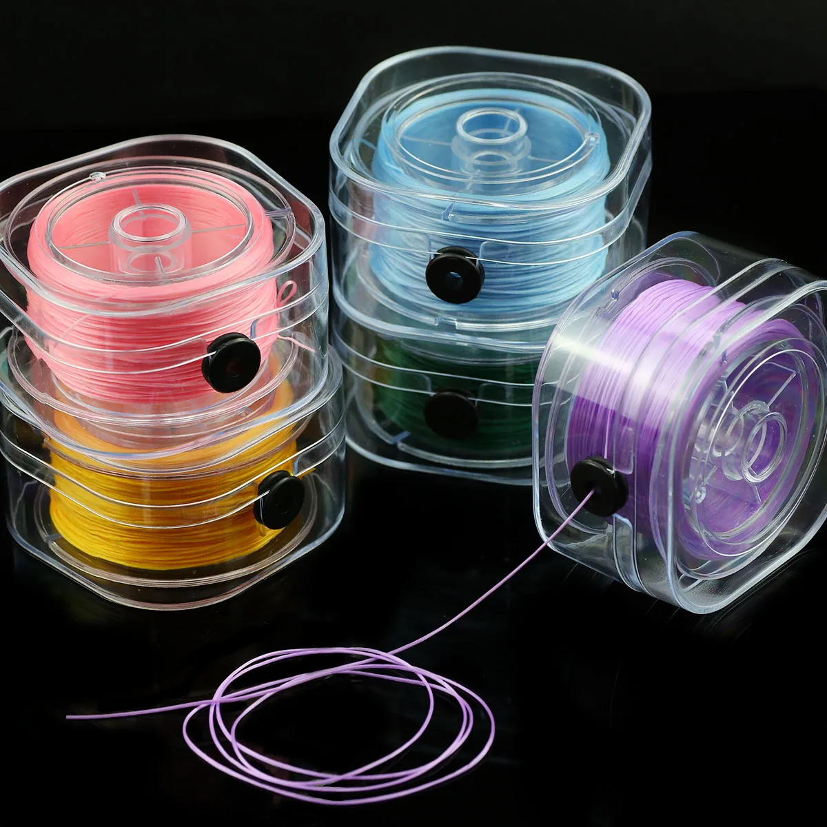 

WLYeeS 0.8mm Flat Elastic Thread Boxed Beaded Wire For Making Bracelet Necklace Jewelry DIY Handmade Bead Rope Accessories