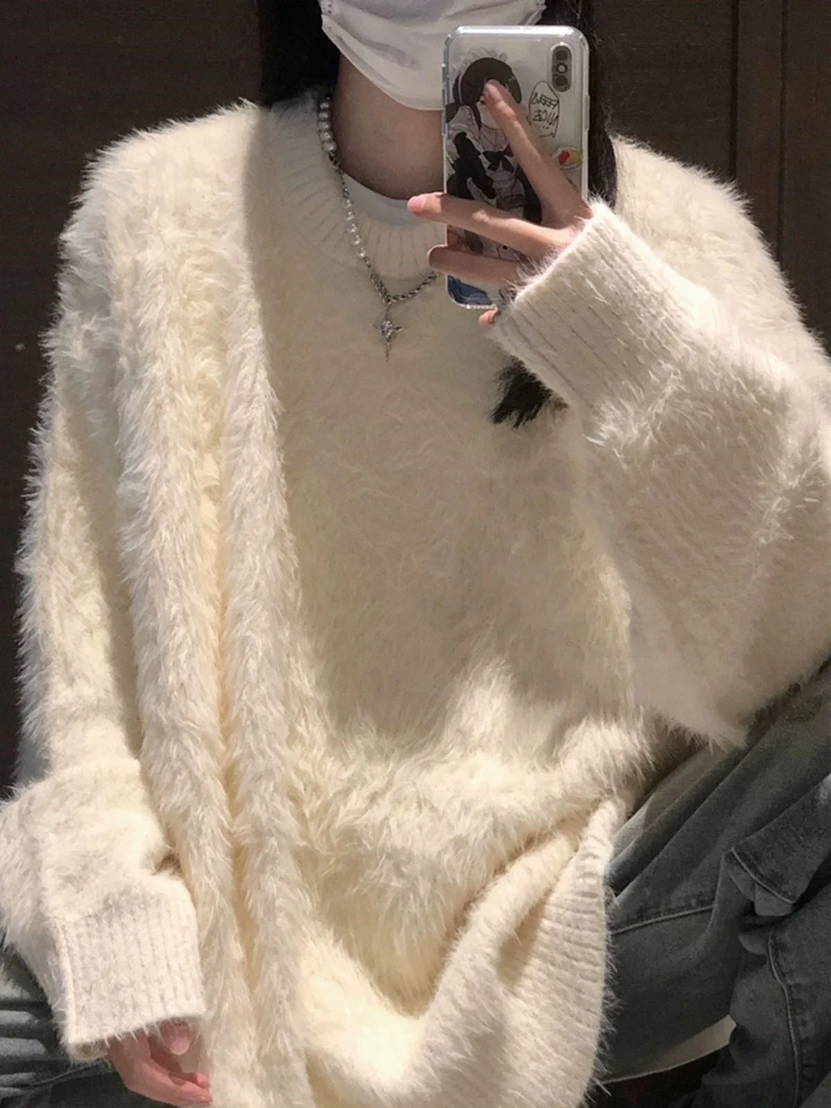 

Мягкий вязаный свитер из мериносовой шерсти с капюшоном, очень теплый, комфортный, с длинными рукавами, круглым вырезом, цветной