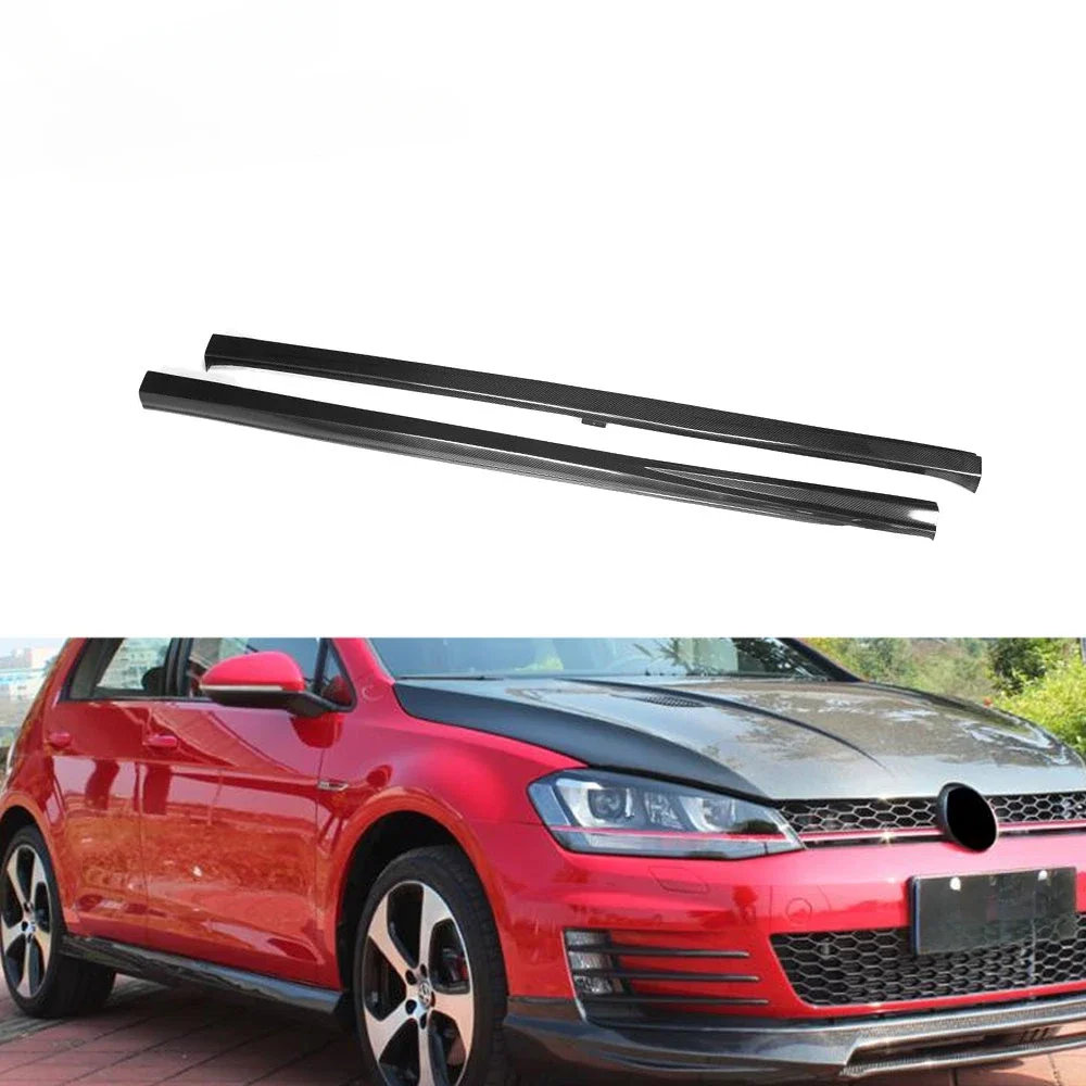 MK7 Carbon Fiber Body Kit Side Bumper Skirts Fit for VW GOLF VII 7 GTI 2014 UP