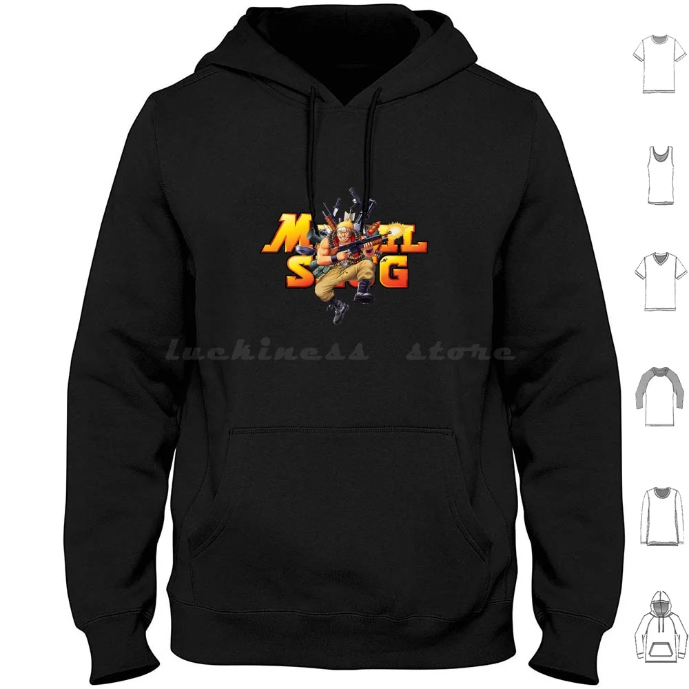 Metal Slug Logo Gamer Hoodie cotton Long Sleeve Metal Slug Arcade Arcade Games Gamer Gaming Neo Geo Retro Retro Gamer