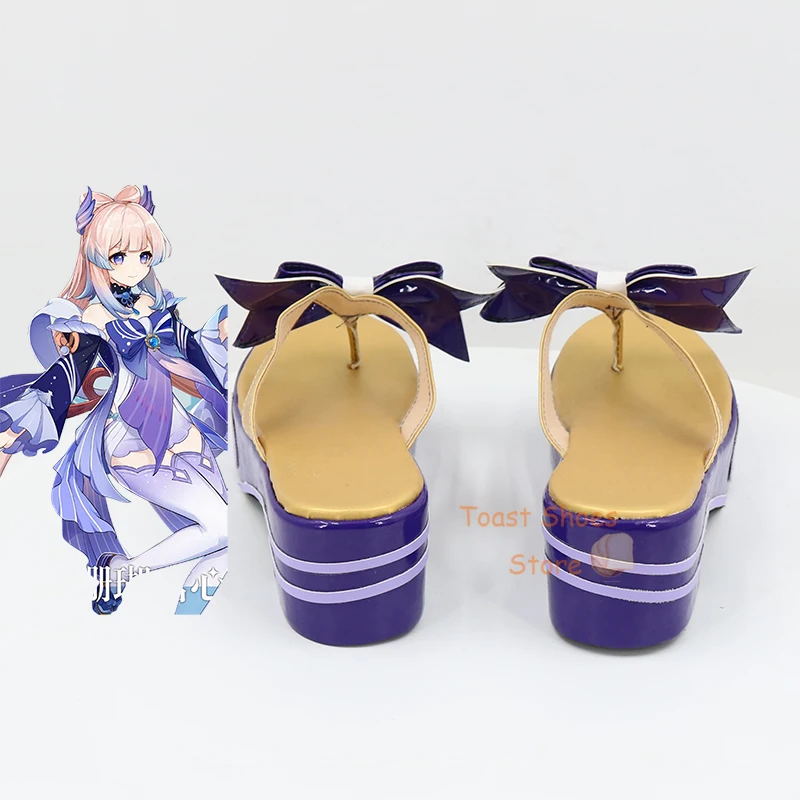 Game Cosplay Komische Anime Game Voor Con Halloween Party Cosplay Kostuum Prop Genshinimpact Sangonomiya Kokomi Schoenen