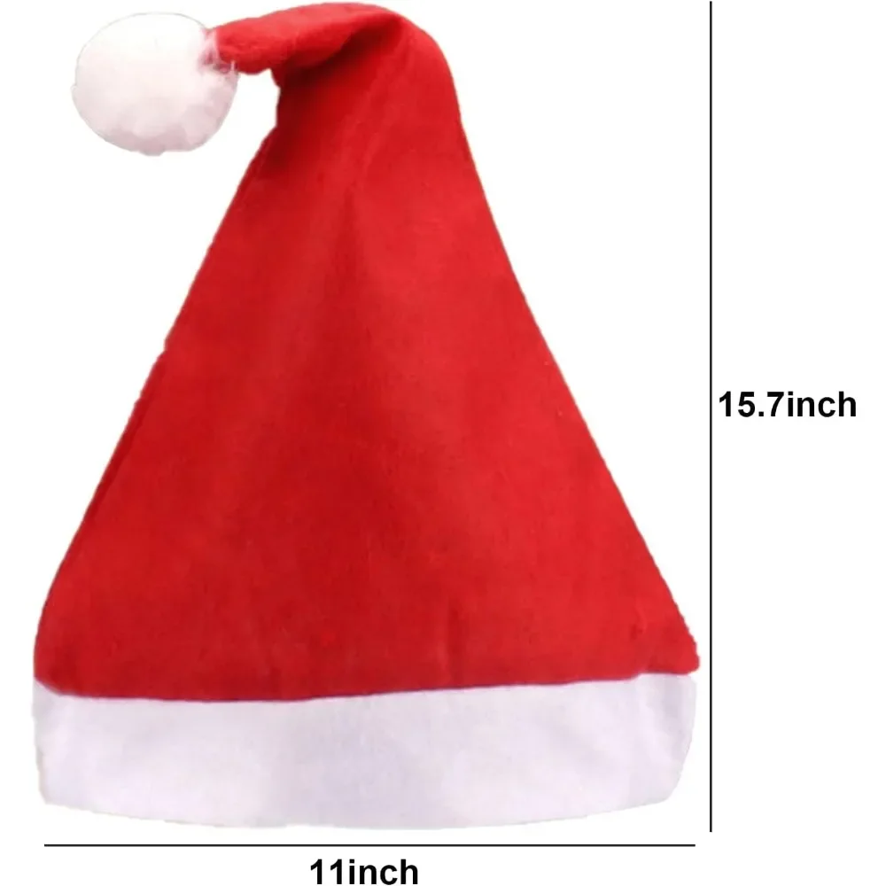 Bulk Christmas Santa Hats - 24/48/108pcs Classic Red Santa Hats for Adults & Kids | Perfect for Holiday Parties