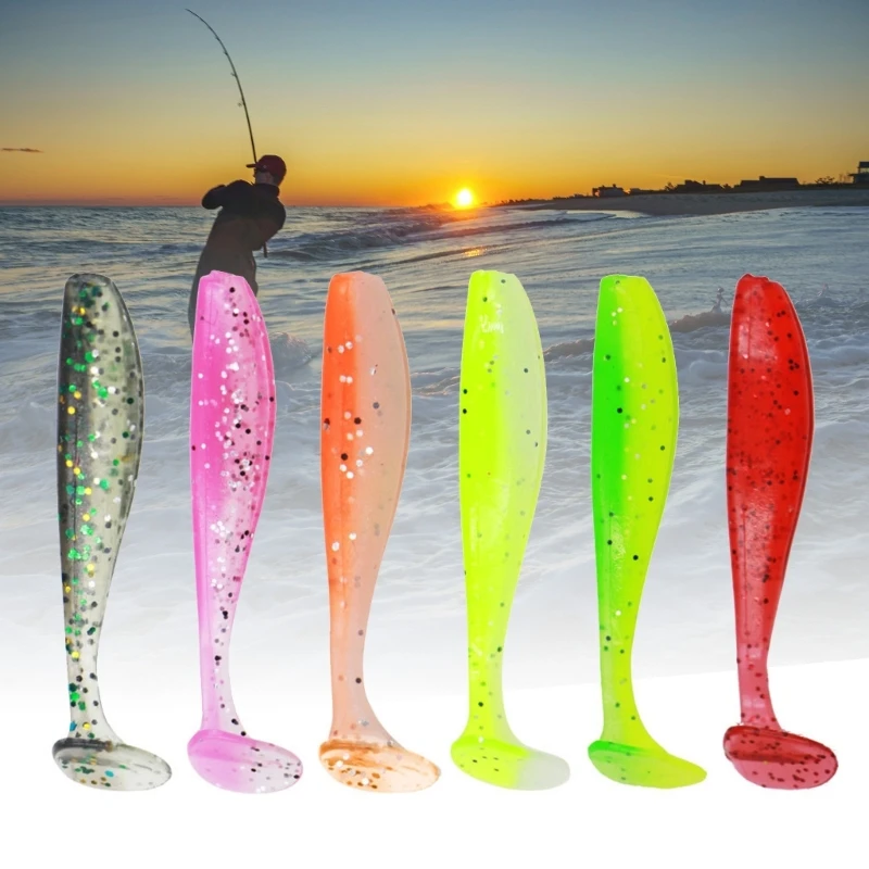 

10Pcs Soft Lures Worm Baits Small Fishes Tail Swimbaits Lures Fishing Baits Dropship