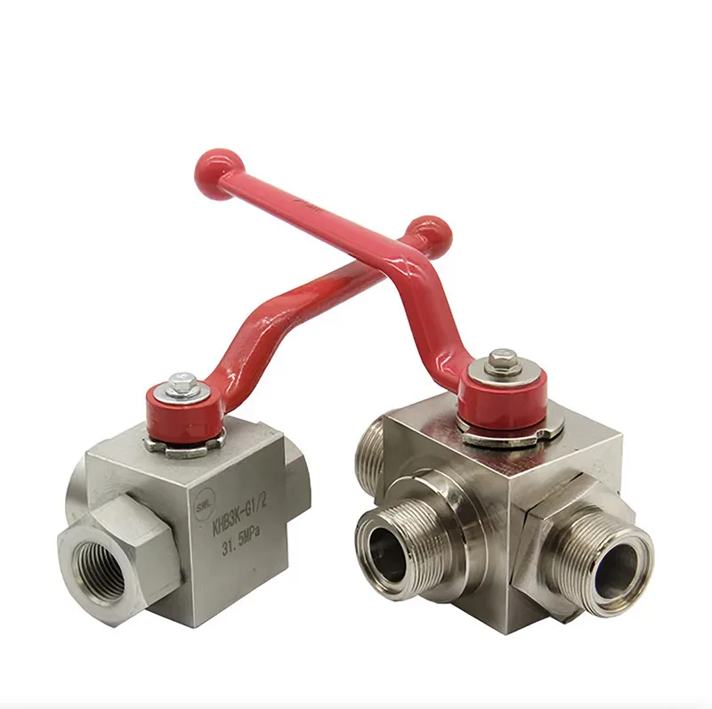 1 piece High pressure hydraulic two-position three-way ball valve KHB3K-M18 * 1.5