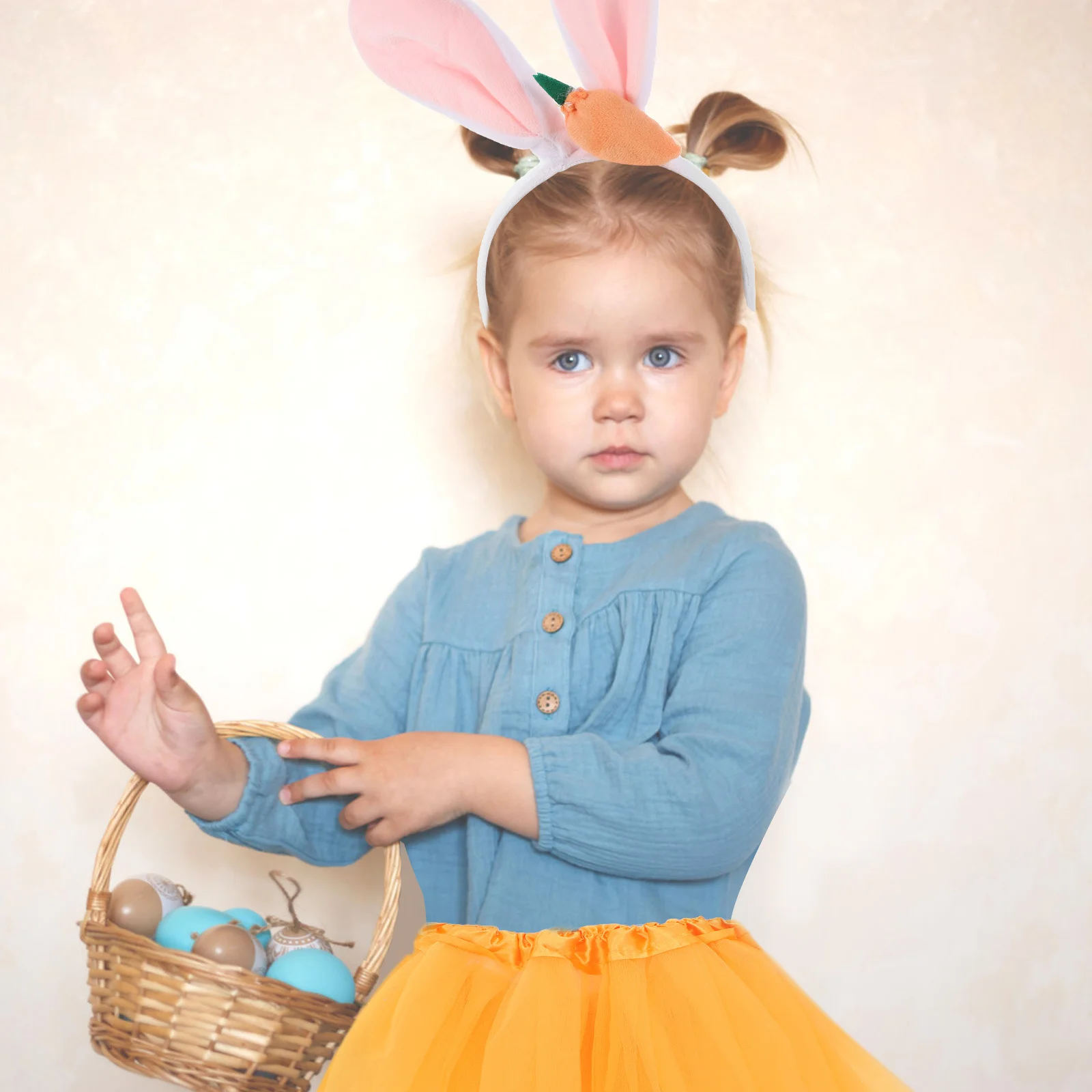 1 Zestaw Opaska na Głowę z Uszami Królika Wielkanocnego Uszy Królika dla Dzieci i Dorosłych Miękka Lekka Spódniczka Tutu na Imprezę Wielkanocną Kostium Spódniczka Tutu