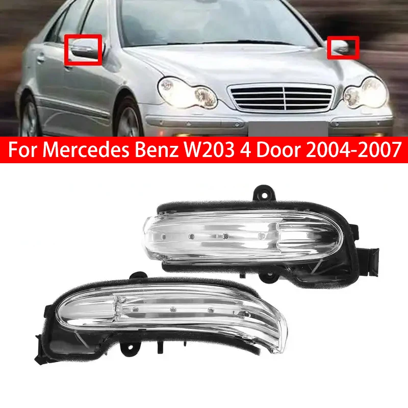 For Mercedes Benz W203 4 Door 2004-2007 Car Door Rearview Turn Signal Light Side Mirror Indicator Lamp Marker Amber A2038201521