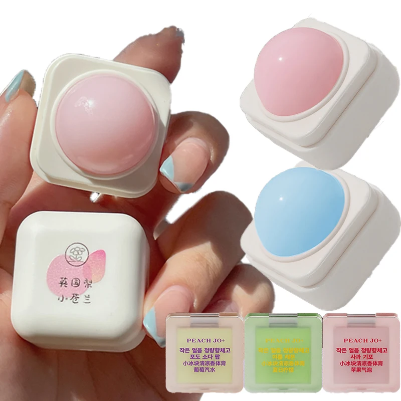 Perfume sólido de cubitos de hielo pequeños, desodorantes duraderos refrescantes y fragantes, elimina el olor, bálsamo duradero, pasta fragante de té de frutas