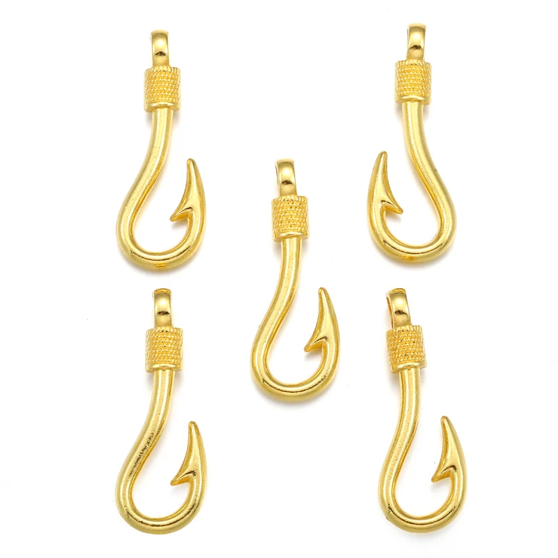 7pcs Fish Hook Charms for DIY Handmade Craft