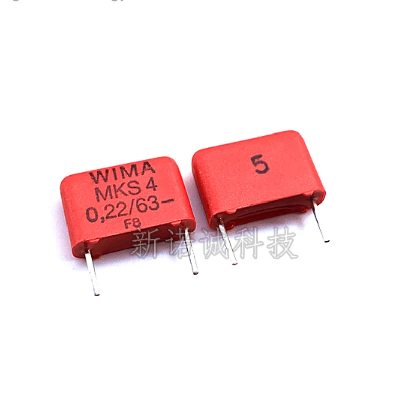 

5pcs/50pcs Germany WIMA 224 63V 0.22UF 63V 220nF 224J 5% MKS4 Pitch 10mm Film Capacitor