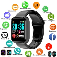 Smart Watch Music Control Calorie Distance Fitness Tracker Message Remind Men Smartwatch Women Watches Bracelet Clock Alarm Y68