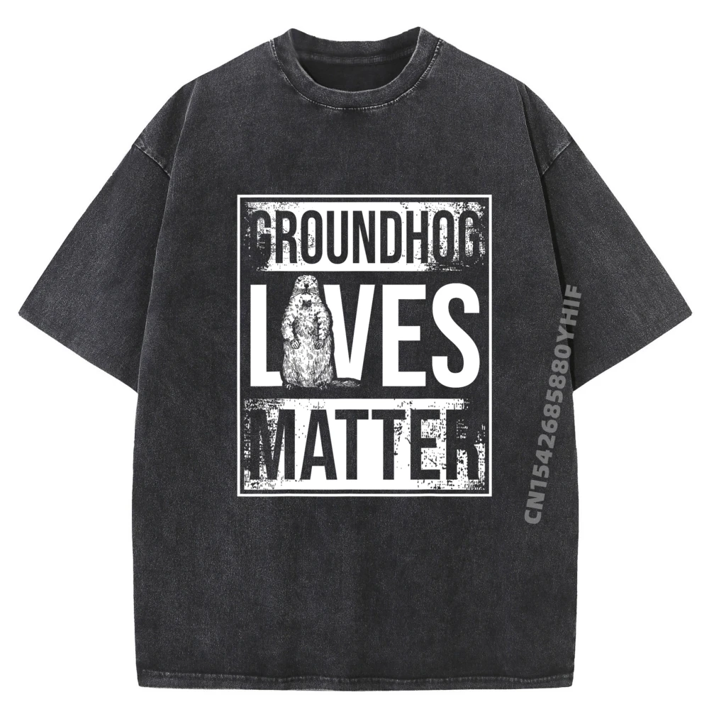 

Новейшая футболка с принтом Groundhog Lives Matter, забавные футболки с рисунком Woodchuck на день Groundhog, мужские винтажные потертые футболки