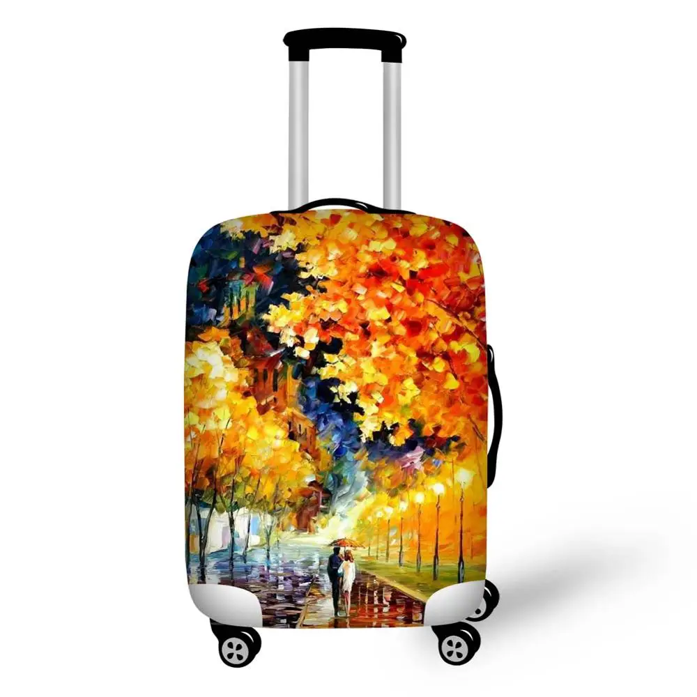 New Stretch Paris Print Travel Luggage Covers Removeable Suitcase Cover for 18''-32'' Trunk Case Travel Accessories Dust Cover