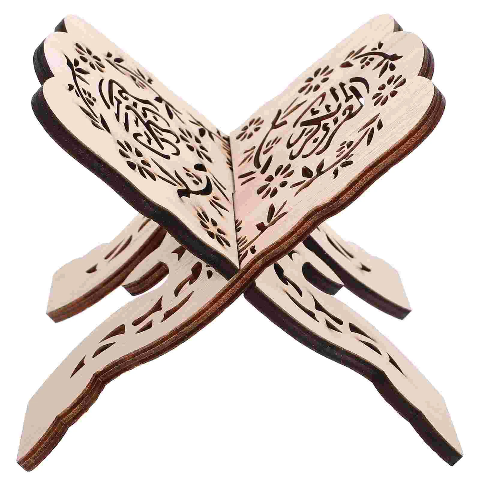 

Bookshelf Wooden Reading Stand Holder Detachable Bible Temple Classic Ornaments Tablet Support Islam Eid
