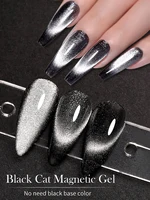 1-24 Uds WS Otoño Invierno uñas Popular negro ojo de gato Gel esmalte de uñas de moda Flash cuentas de vidrio ojo de gato salón de uñas arte de uñas