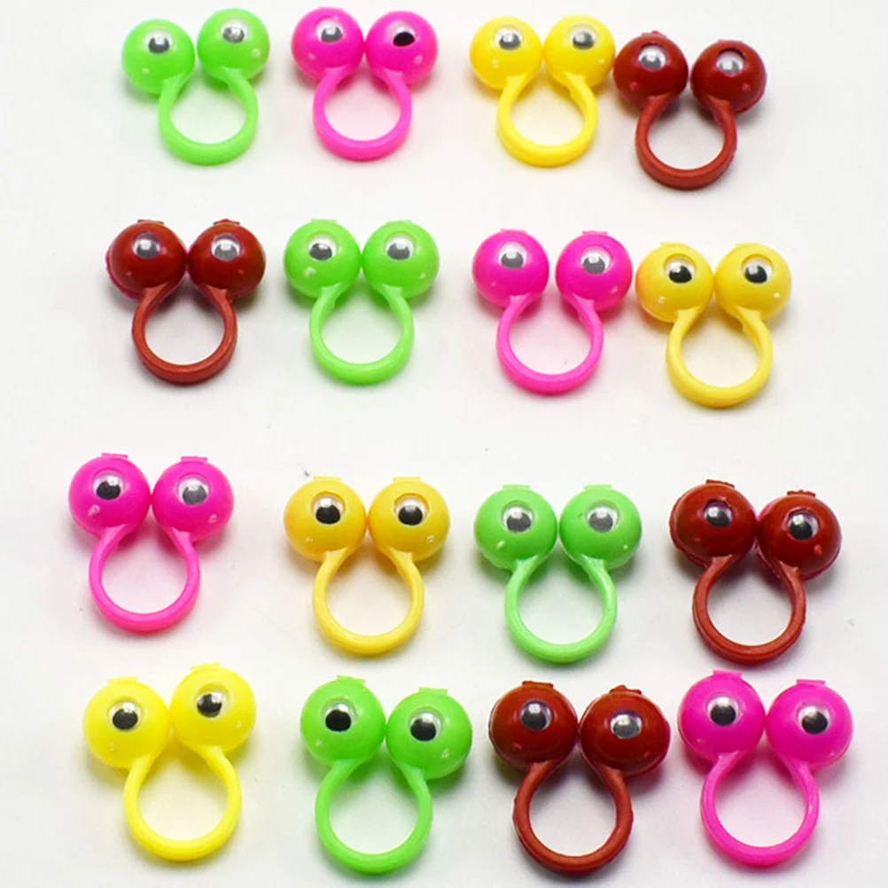 50 PCS Big Eyes Ring Finger Toy Intelligent Toys Small Game Puppets Educational