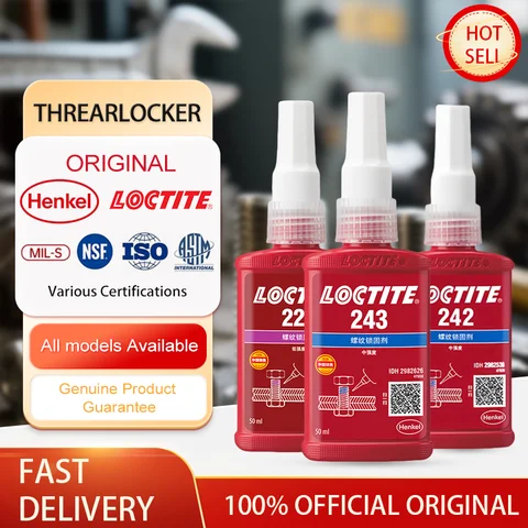 100% Original Loctite 243 242 222 262 263 270 271 277 290 Screw Glue 50ml Threadlocker Anaerobic Glue Screw Fixer