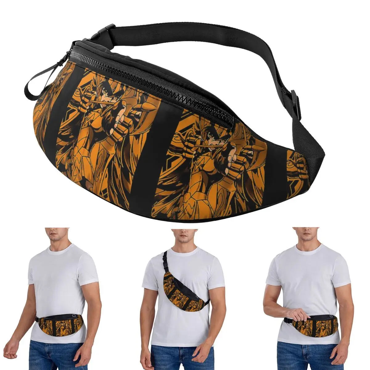 

Crossbody Waist Bag Knights Of The Zodiac Sagittarius Seiya Saint Seiya Anime Fanny Pack Traveling Running Money Phone Pouch