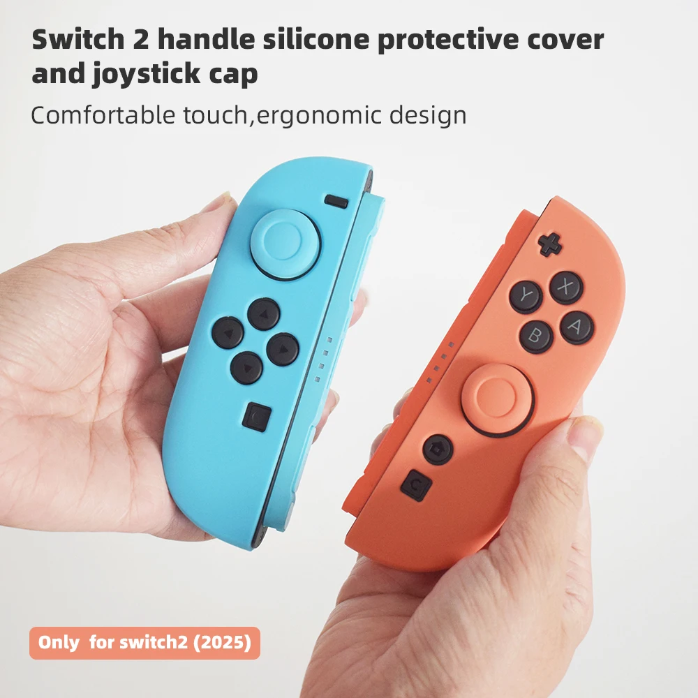 Switch 2 Game Controller Silicone Protective Case, Switch 2 Controller Joystick Cap, Silicone Material, Comfortable Touch