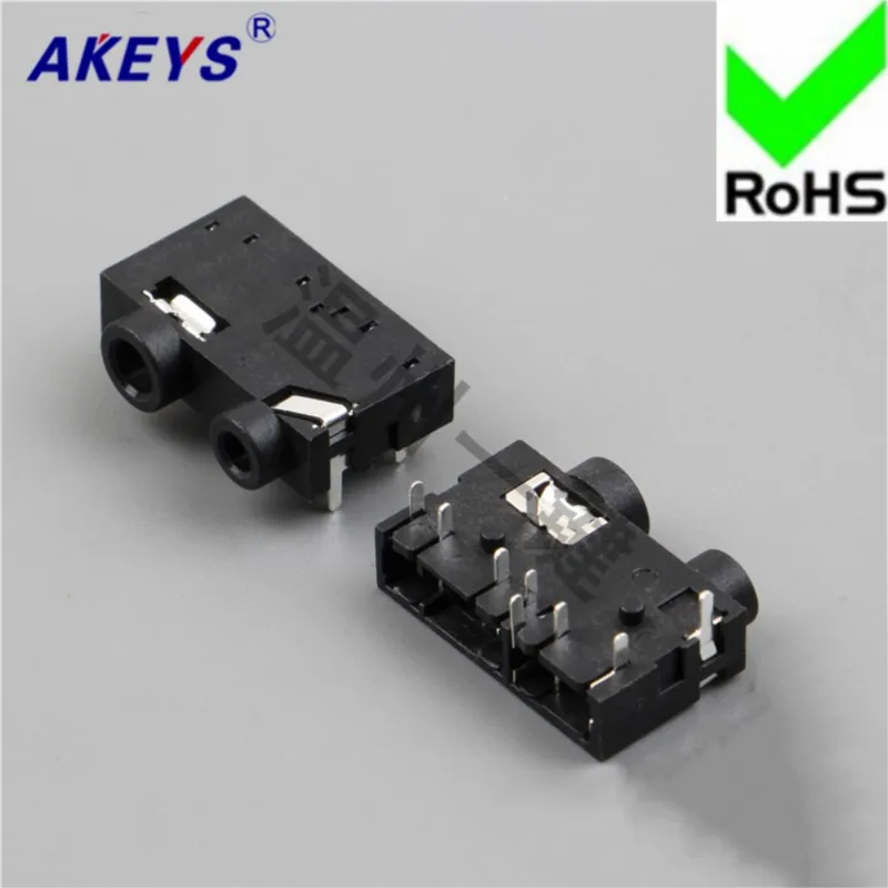 10 PCS PJ-357 Power socket 3.5 Headphone socket 9 foot pin 2 fixed foot 3.5 MM socket master seat