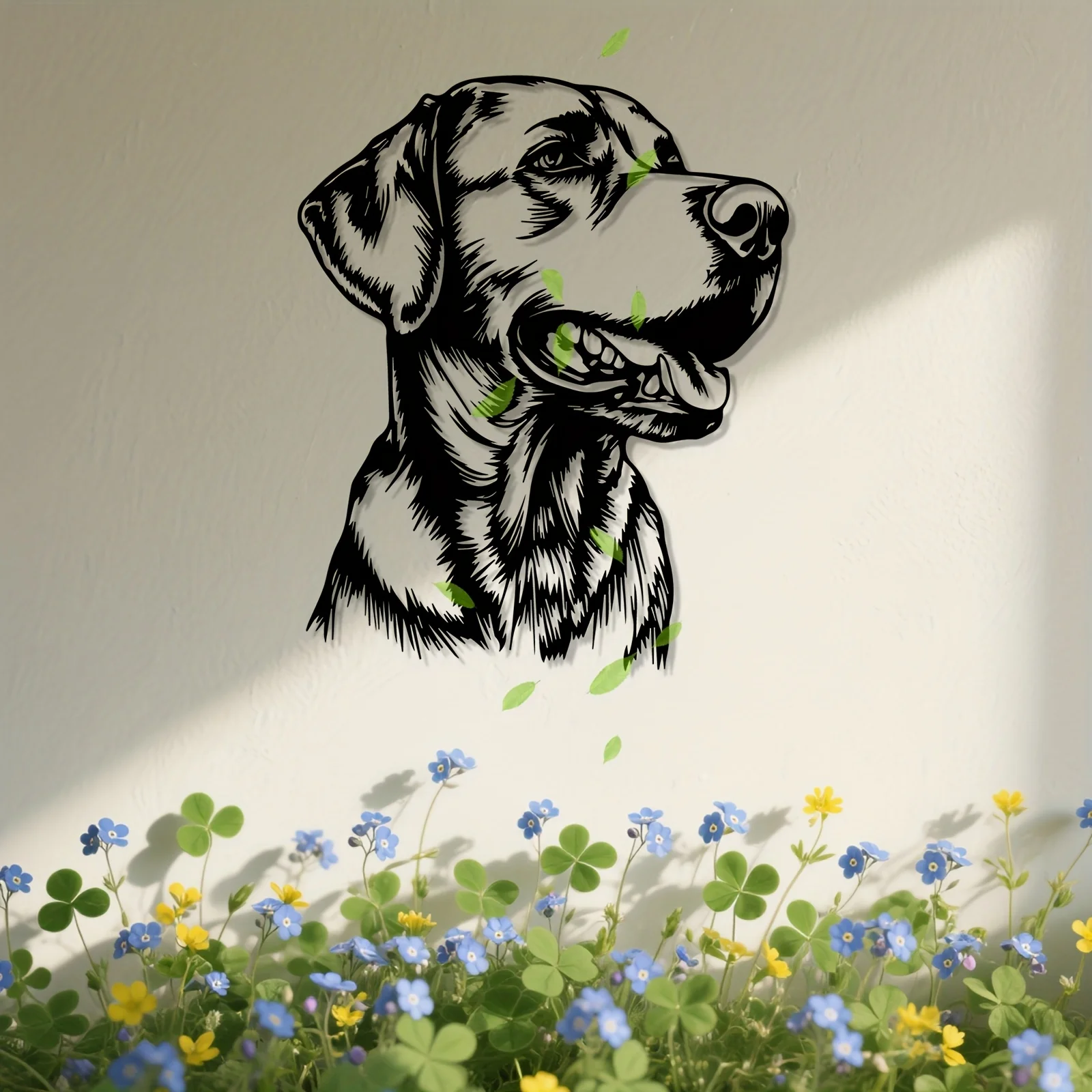 1pc of Metal Wall Art Featuring A Dog Breed Vector Outline, Suitable for Bathroom Decoration, Patriotic Themes
