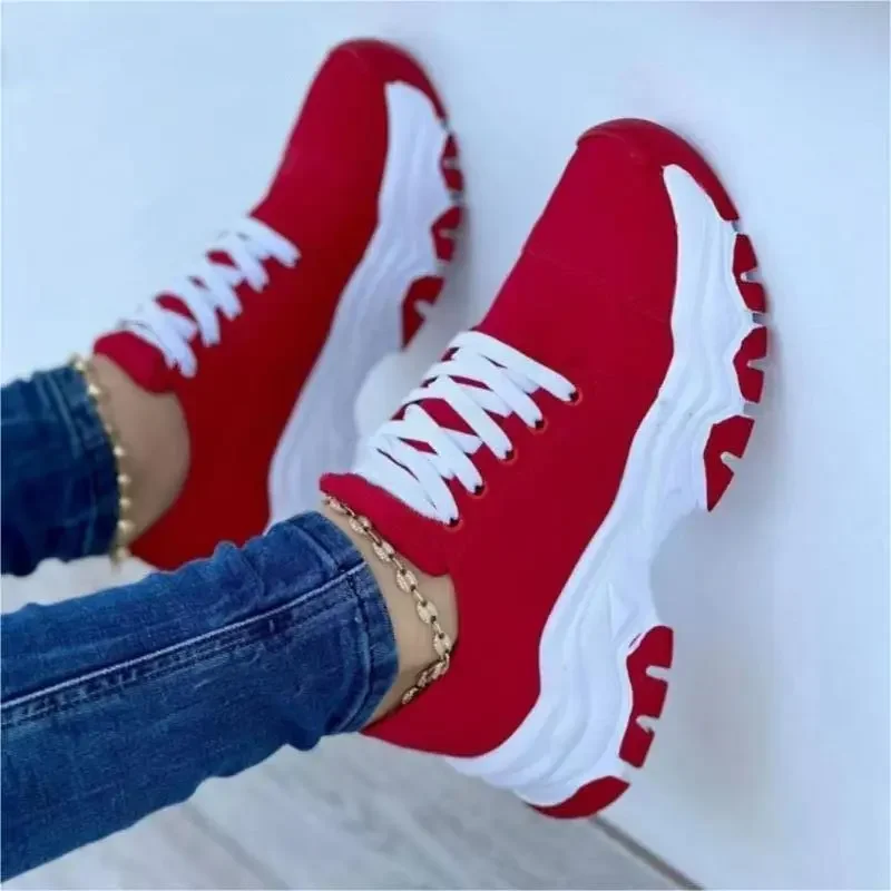 2023 New Women\'s Sports Shoes Canvas Shoes Casual Women\'s Sports Shoes Flat Lace Up Adults Zapatillas Mujer Chaussure Femme