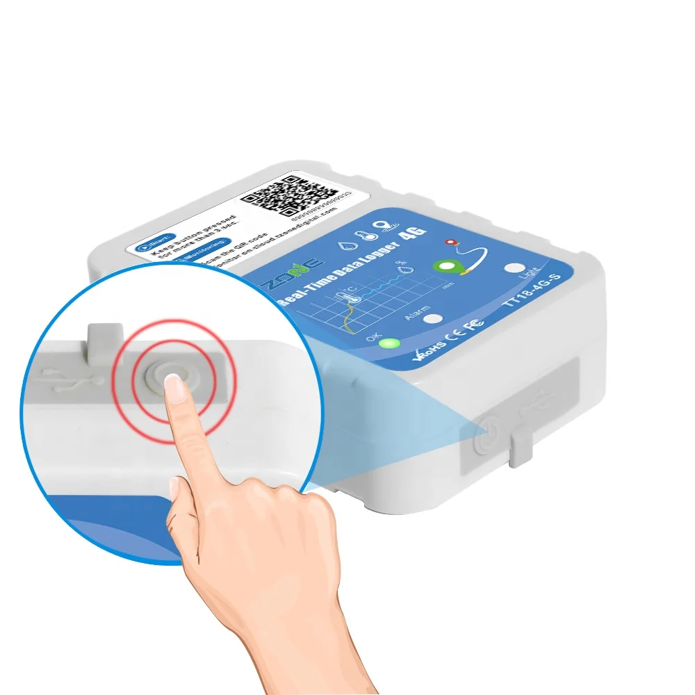 4G 5G registratore di dati di umidità e temperatura in tempo reale GPS Tracker sistemi di monitoraggio della temperatura