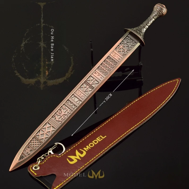 30CM Ouhe Sword Volledig metalen lederen tas versie ambachtelijk Speelgoedzwaard en messenset Game merchandise Desktop ornament decoratie Cadeau