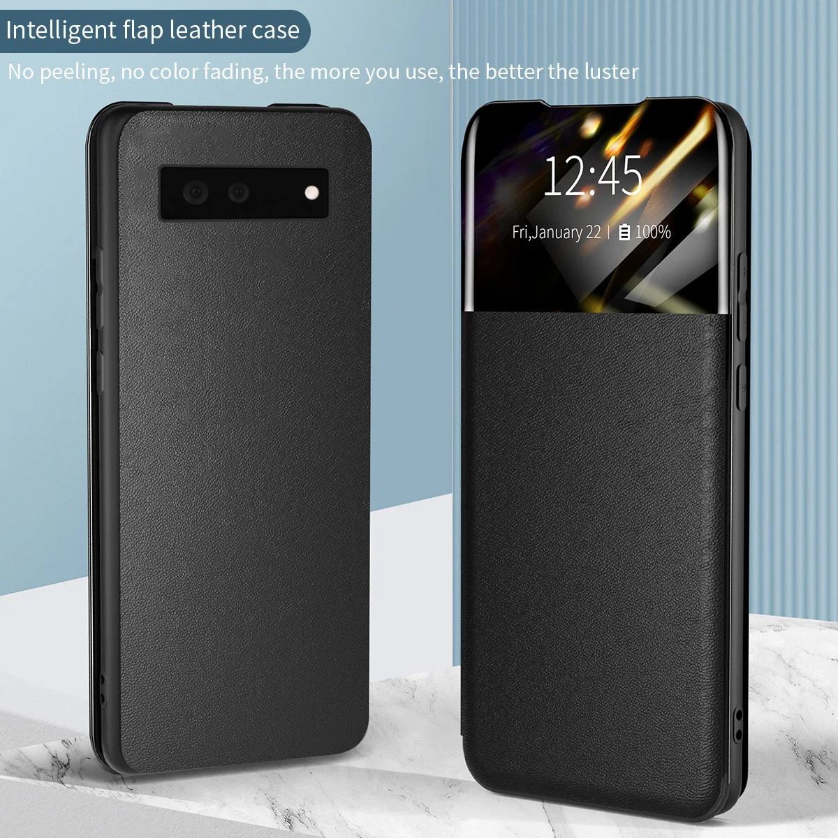 for Google Pixel 7 6 Pro 6Pro 5 5A 4 4A XL 3A 3 Case Smart Sleep Window View Cover Flip Leather Stand Holder Slot Shell Fundas