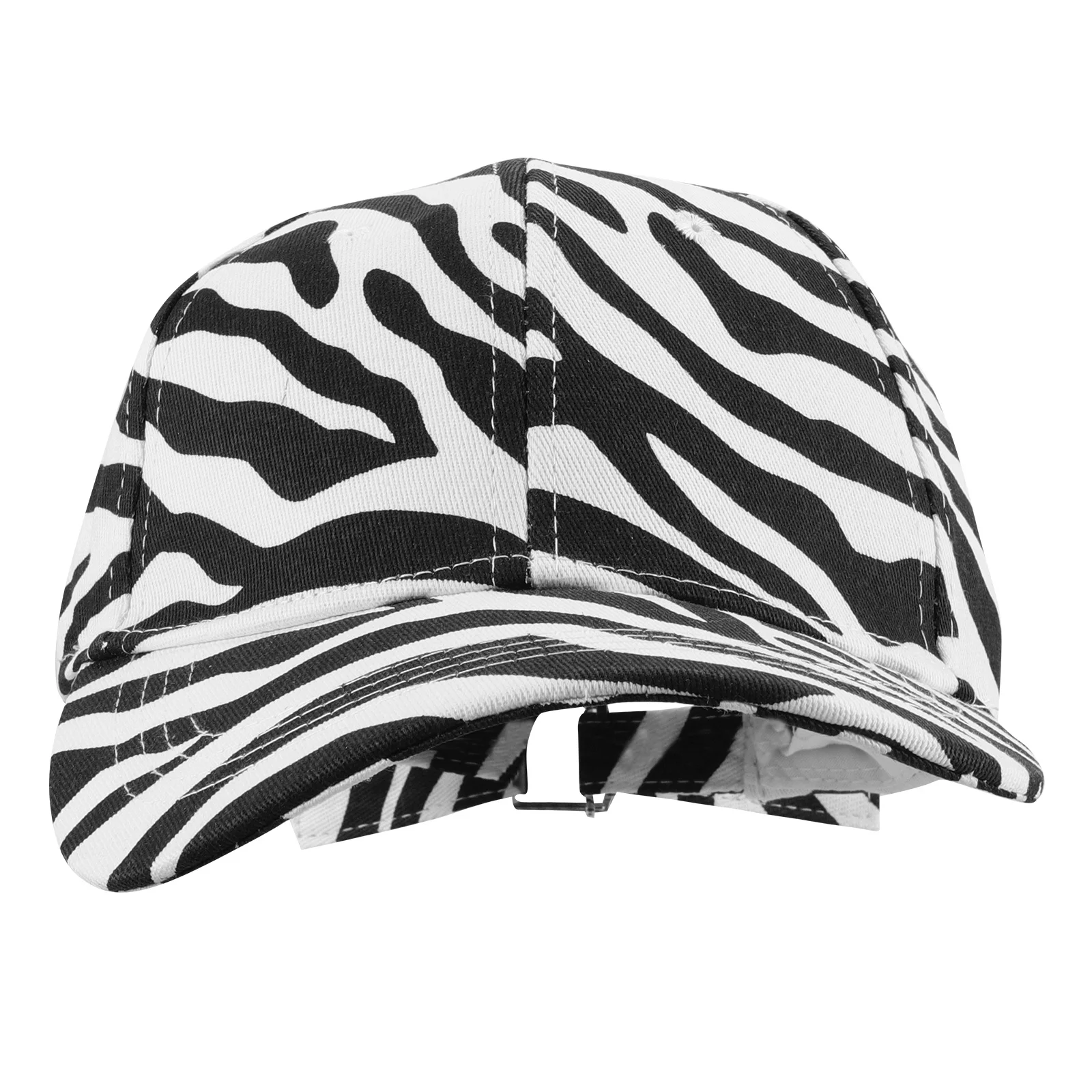 

Cow-Stripe Cotton Peaked Sun Hat Lightweight Adjustable Outdoor Cap Unisex Casual Travel Hat for Running Golf Tennis Hiking