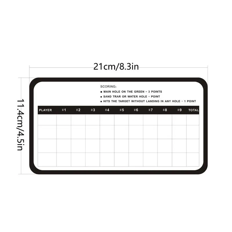 Erasable Sports Record Board, Dupla Face, Erasable, Whiteboard, Dry Erase, Score Card, Reutilizável, Data Record, Golf Scorecard