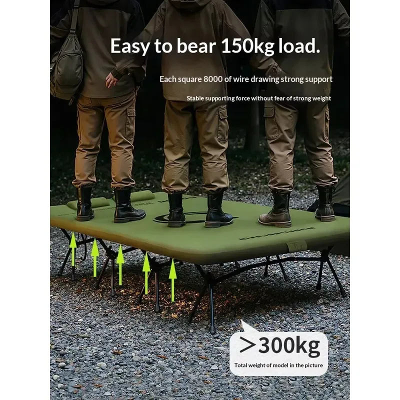 lohascamping Camping Cot 65CM 80CM 130CM widen Air Mattress Portable Folding Sleeping Bed Foldable Sleeping Mat Camping Air