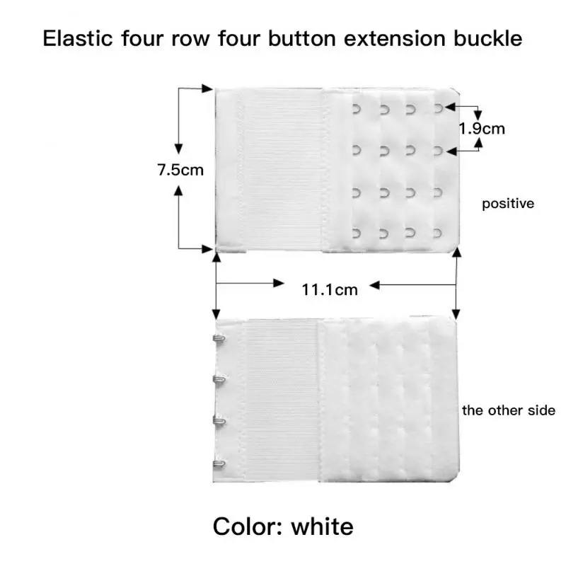 1/3 PCS Adjustable Bra Extender Women\'s Solid Color Elastic Underwear Strap Extension Buckle Hook Clip Intimates Accessories