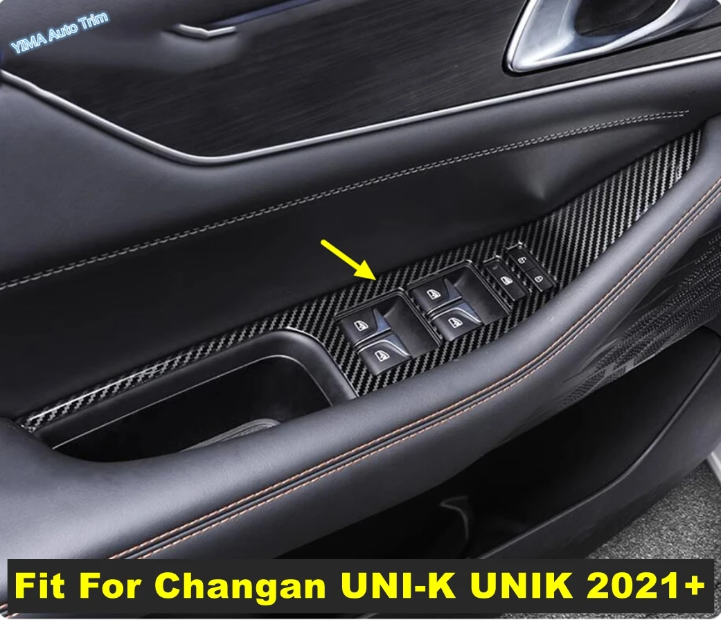 

Inside Door Handle Panel Sticker Surround Window Lift Switch Trim Fit For Changan UNI-K UNIK 2021 - 2024 Interior Accessories