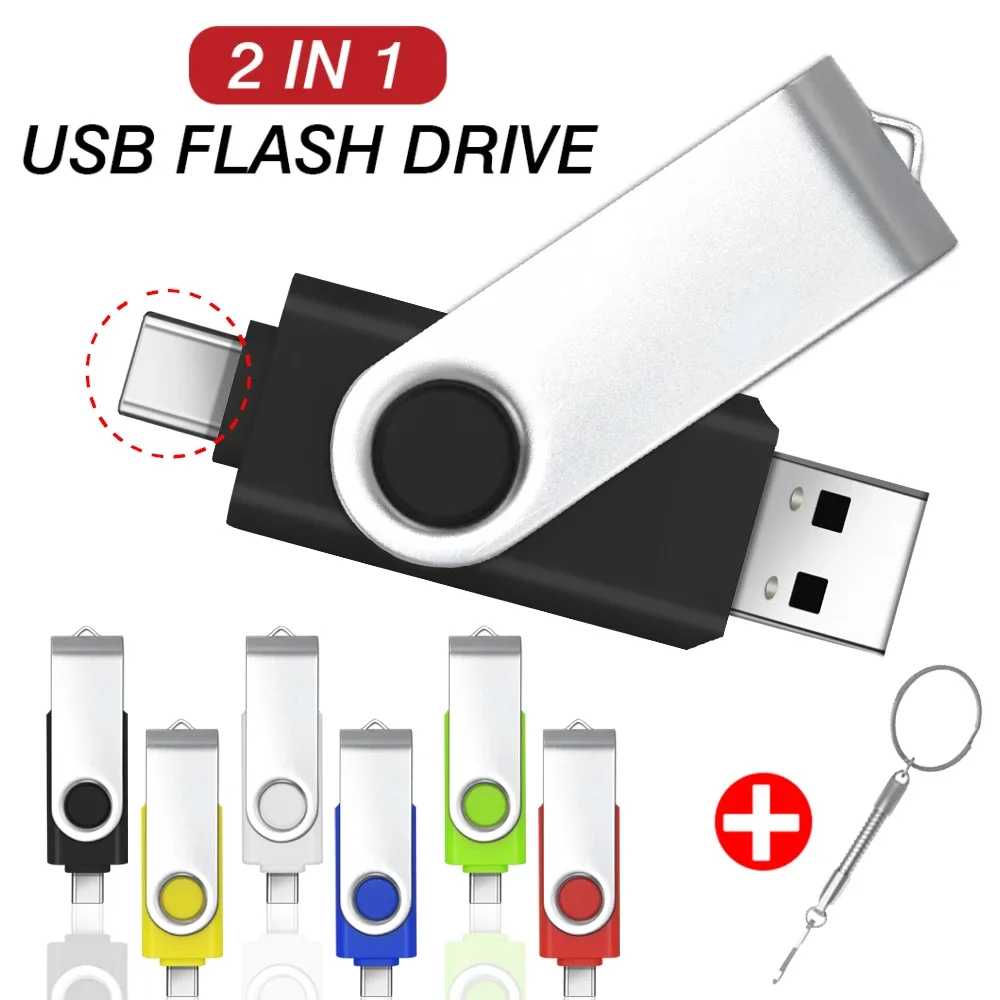 2 IN 1 USB FLASH DRIVE 4GB Type C 8GB pen drive Usb memory stick 32GB 64GB 128GB cle usb 2.0 flash drive memoria usb