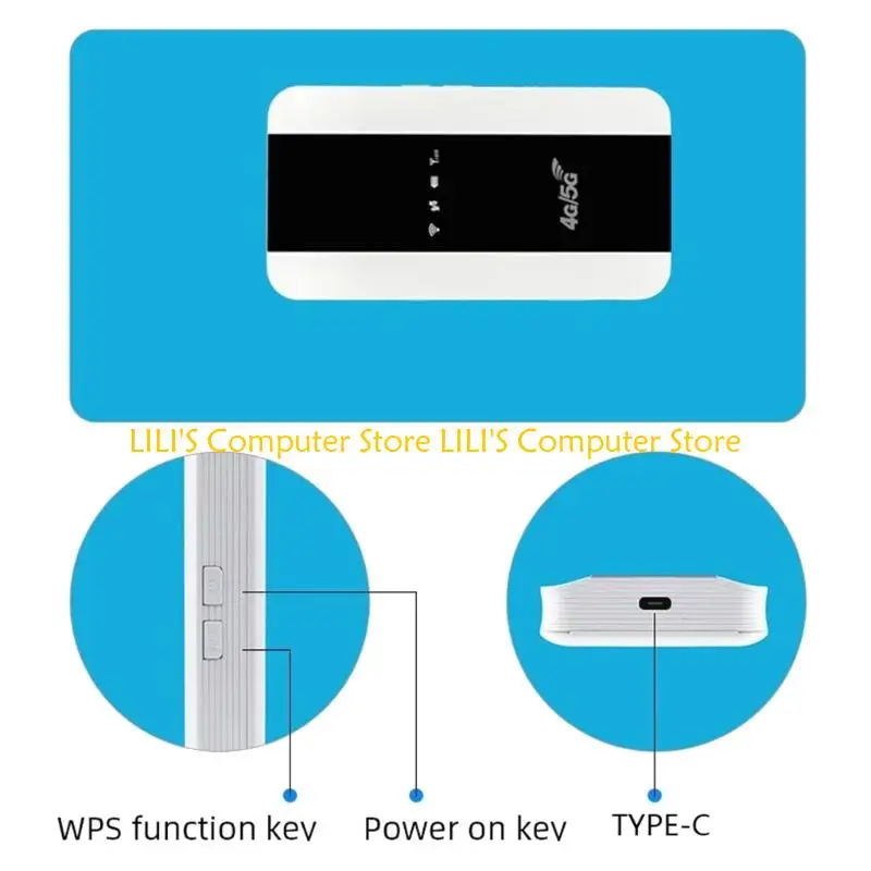 موجهات A52B المحمولة 4G LTE WiFi لأوروبا وآسيا والسفر واتصالات الأجهزة المتعددة وتصميم ABS وبطارية طويلة #3