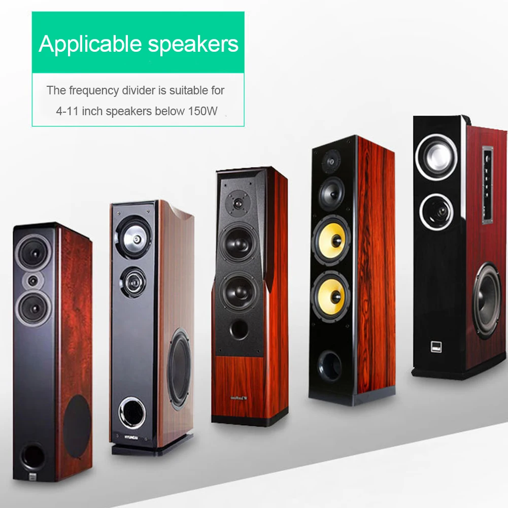 150W 3 Way Audio Speaker Crossover Treble Midrange Bass Independent Crossover Speakers Filter Frequency Divider