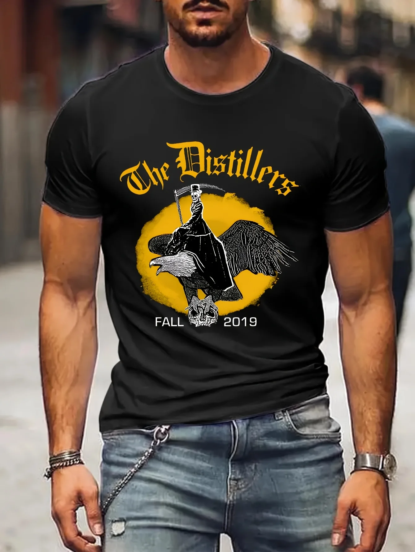 The Distillers Band Funny Men's T-Shirt Graphic T Shirts A Man's Gift Anime Men T shirt Printed T-Shirt B5021844