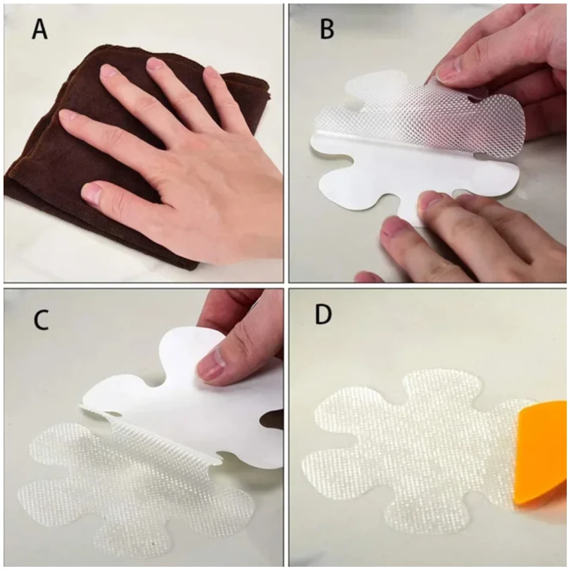 6/12/20PCS Anti Slip Bathtub Stickers Waterproof Flower Shaped Self-Adhesive Safety Shower Anti-Slip Appliques for Home Bathroom view 6