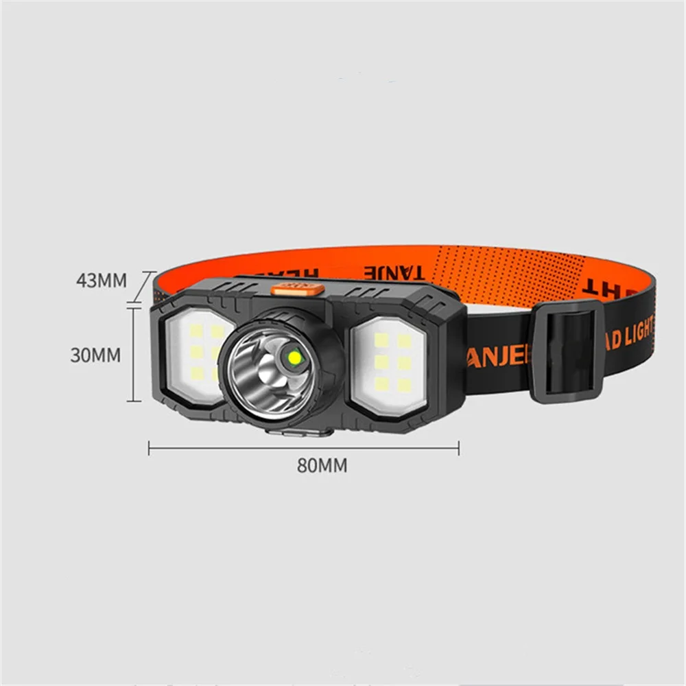 Super Bright COB Headlight Rechargeable Headlamp Head Torch Long-range Flashlight Outdoor Camping Lamp Work Light Fishing Light