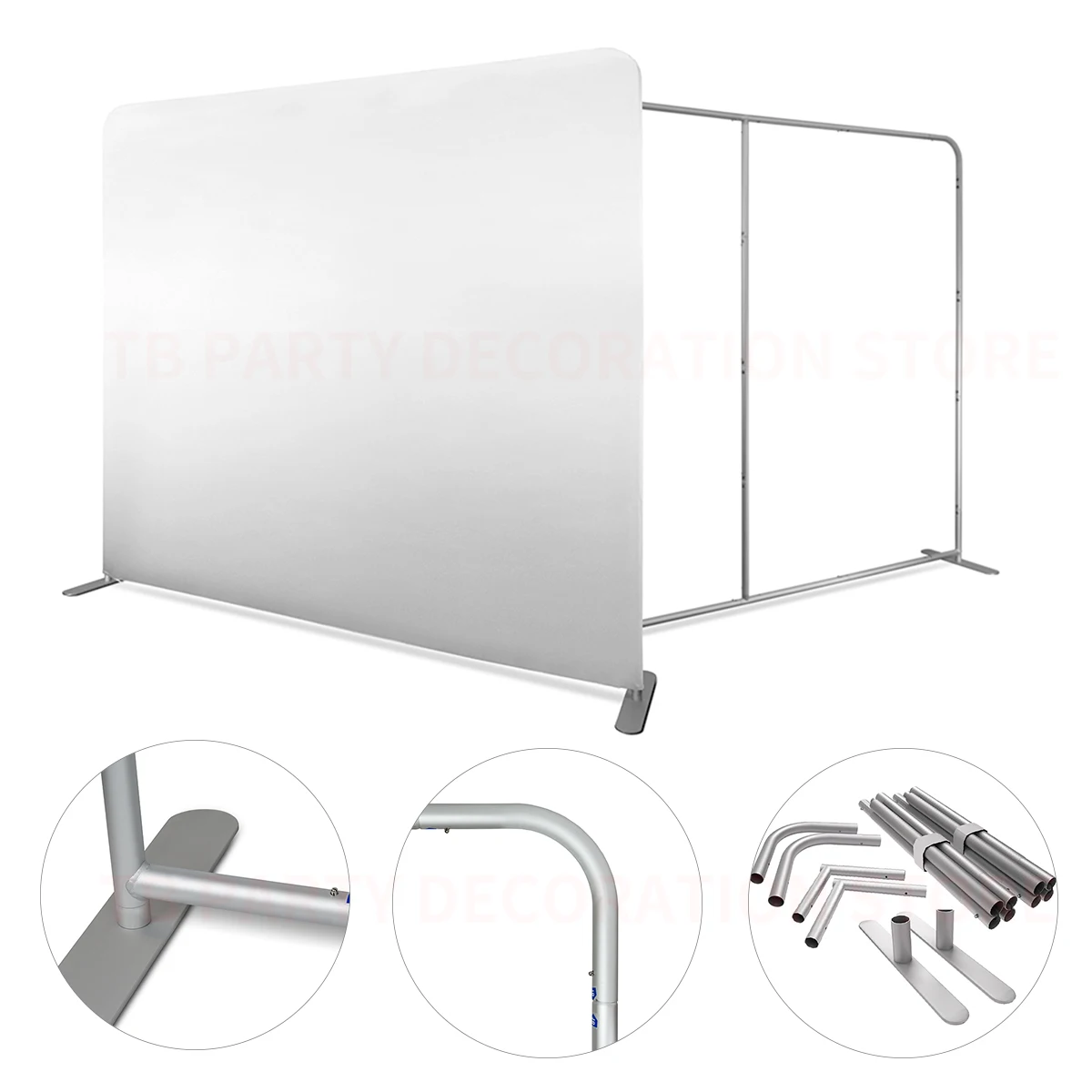 Photo Booth Backdrop Aluminium Stand Double-sided Printing Cover Photography Studio Photo Background Advertising Party Supplies