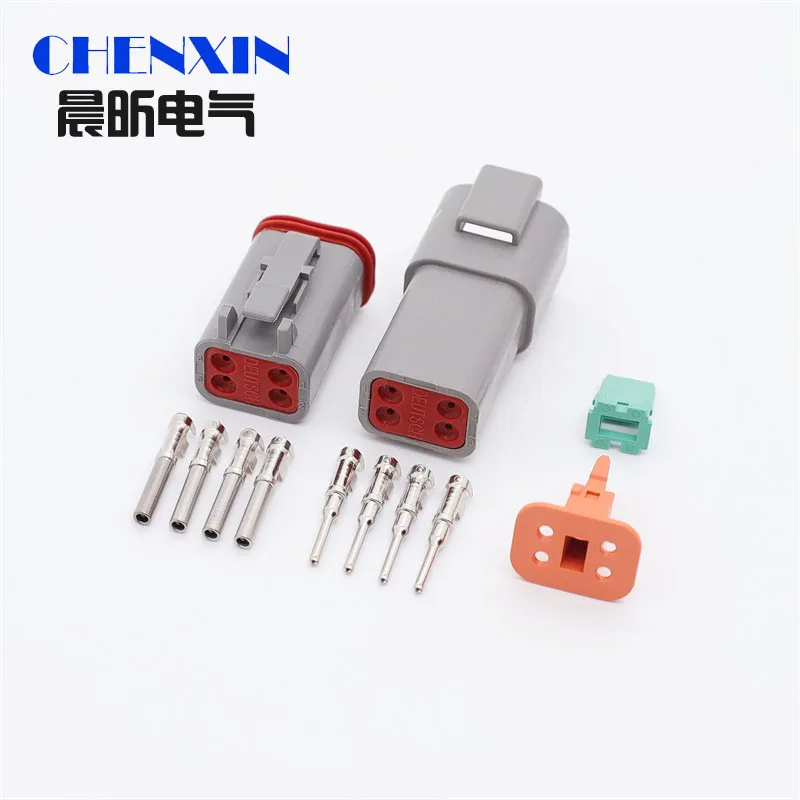 4 Pin Automotive Waterproof Connector Wire harness plug DT06-4S DT04-4P  For Deutsch DT series