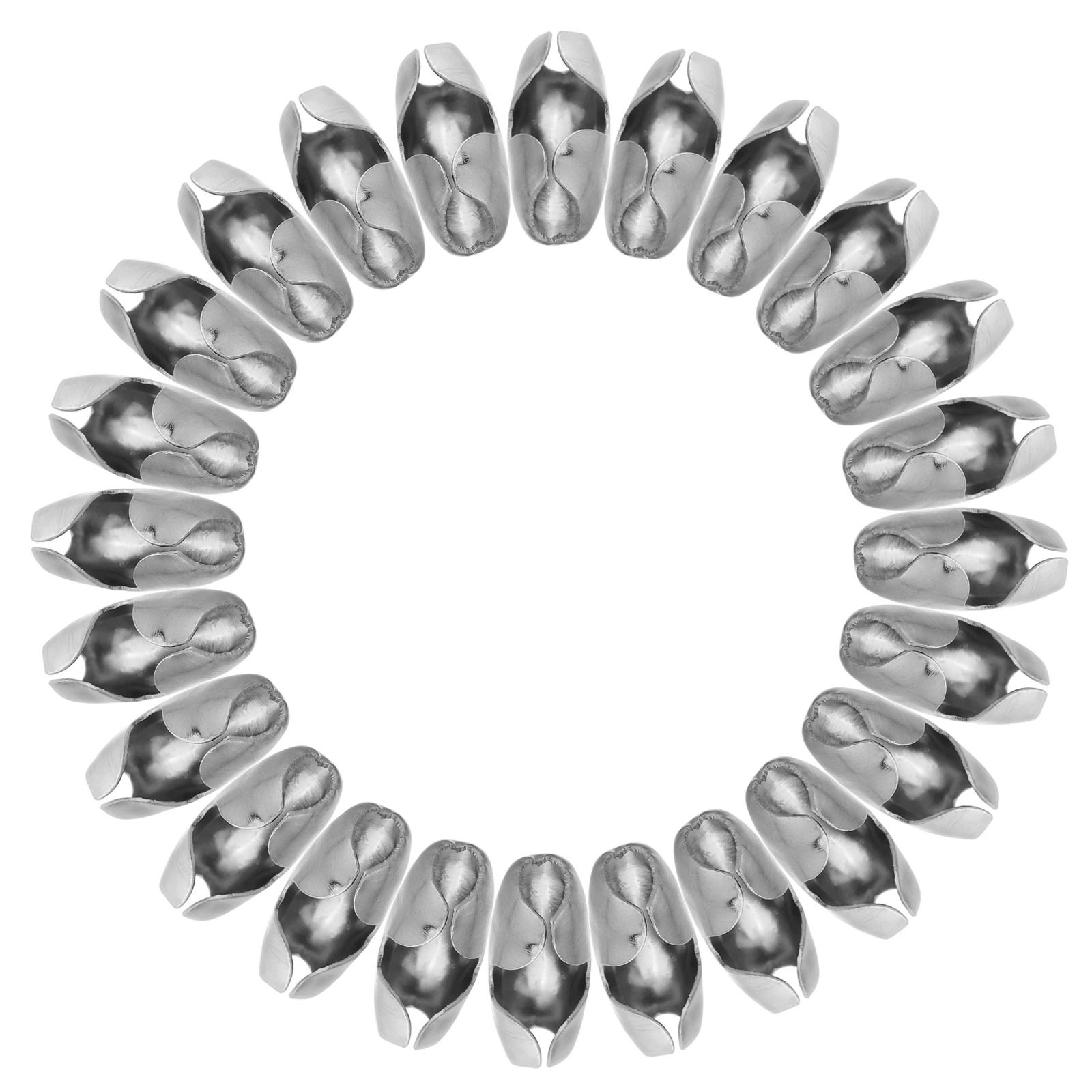 

50pcs Stainless Steel Ball Chain Connector Clasps Durable Replacement Beaded Chain Clips Jewelry Making Diy Crafts Lightweight