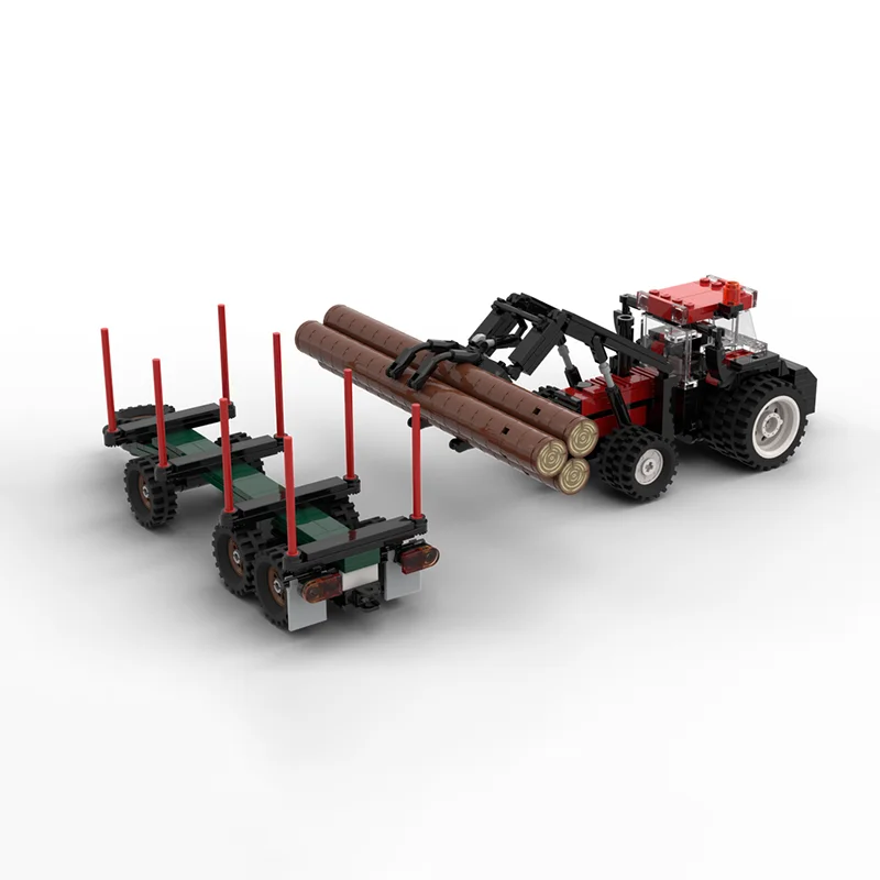 نموذج شاحنة حضرية Moc قوالب بناء وحدات مقطورة خشبية نموذج التكنولوجيا كتل عيد الميلاد لتقوم بها بنفسك لعبة هدايا البناء #2