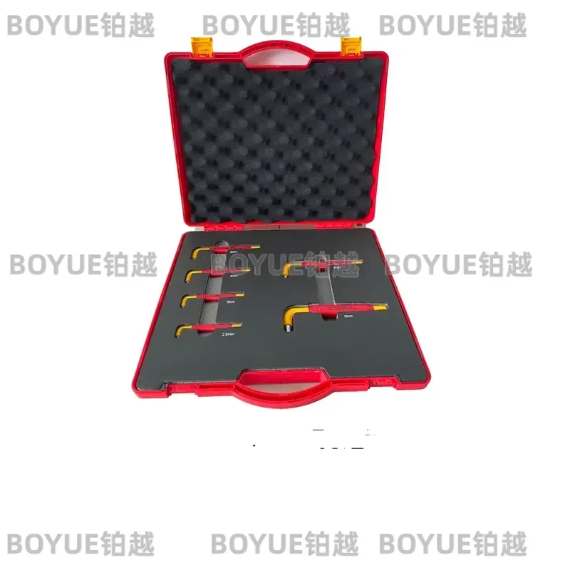 6pcs VDE Insulated Hex Key Set Dual Color Allen Wrenches with Hard Case Professional Electrical Repair Tools Kit Customizable