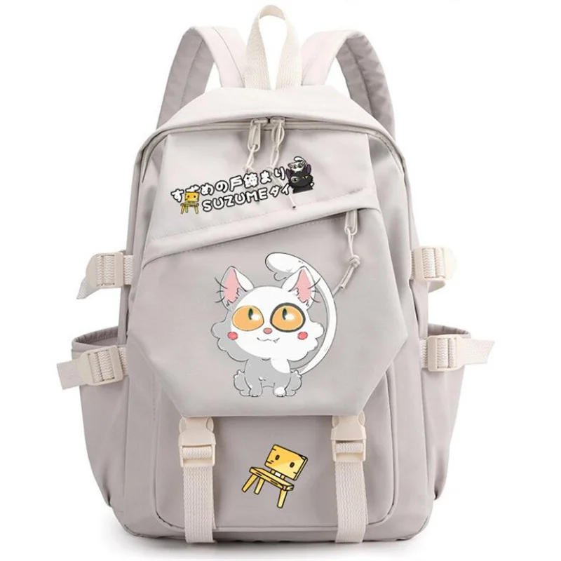 

Anime Suzume No Tojimari Daijin Backpacks Students Teenarges Schoolbag Bookbag Unisex Girls Boys Shoulder Laptop Travel Bagpack