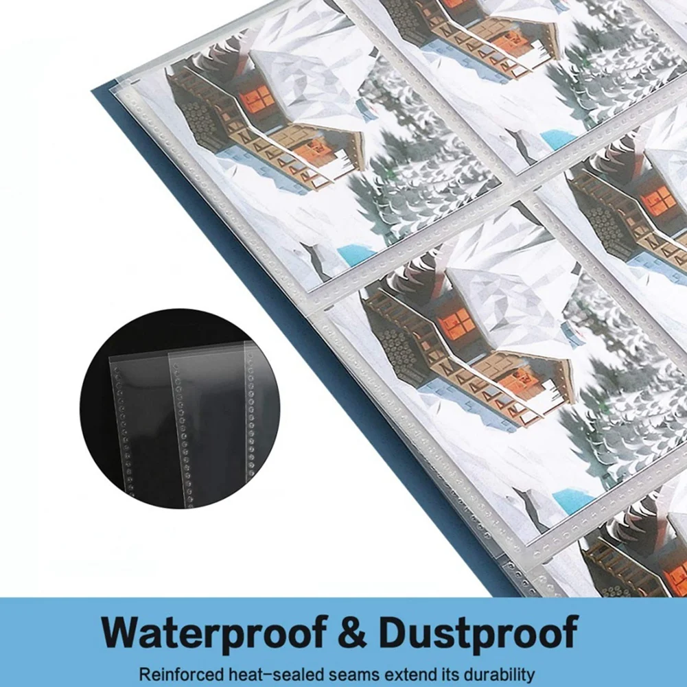 

B93B-100X карманы, двусторонние рукава для страниц коллекционных карточек, 9 карманов, прозрачные пластиковые защитные пленки для игровых карт, подходят для 3 кольцевых переплетов