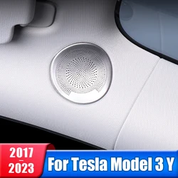 Car Front Pillar Column Roof Audio Tweeter Speaker Trim Cover per Tesla Model 3 Y 2017- 2020 2021 2022 2023 2024 accessori