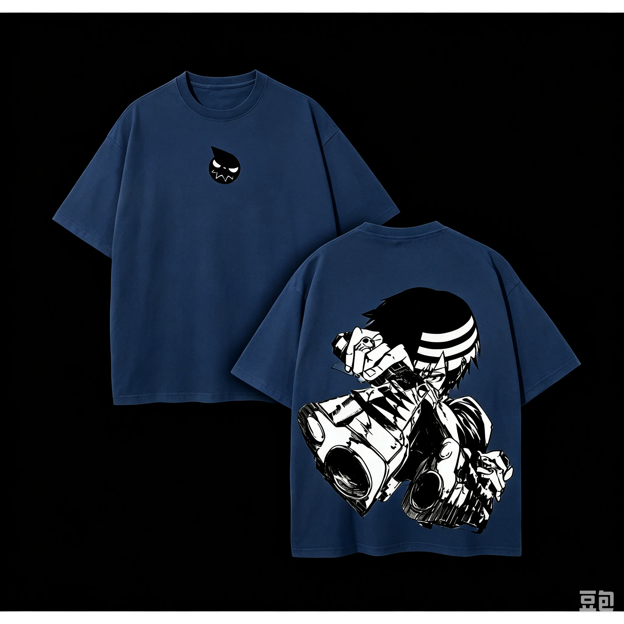 Anime Soul Eater Death The Kid T-Shirt, Unisex, Oversized, Rundhalsausschnitt, Kurzarm, Sommer-Streetwear, Oversized-Baumwoll-Oberteile – Detail 4