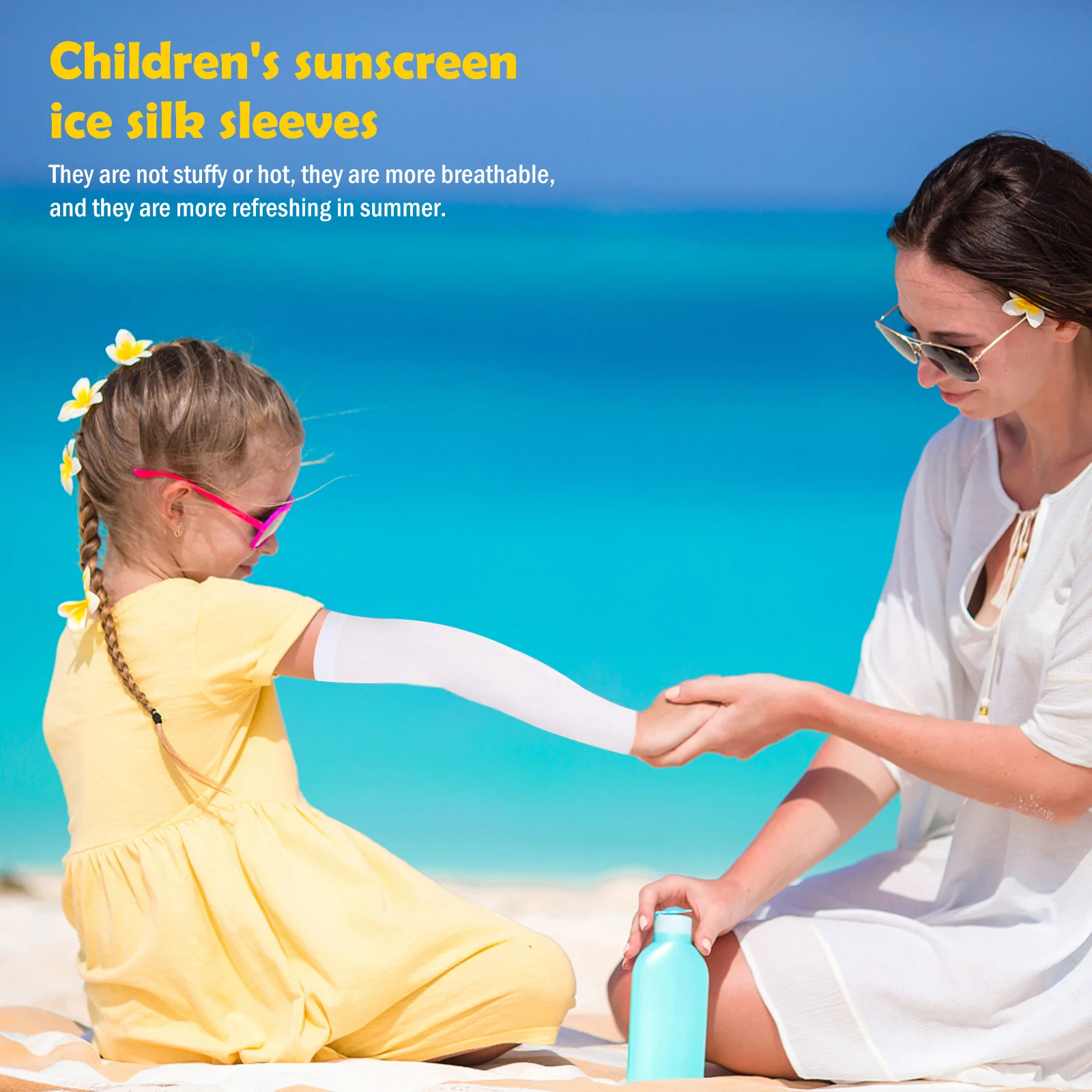 4 أزواج من أغطية الذراع الواقية من الشمس وأكمام ثلجية للصيف والرياضات الخارجية وأكمام أذرع ناعمة قابلة للتنفس #6