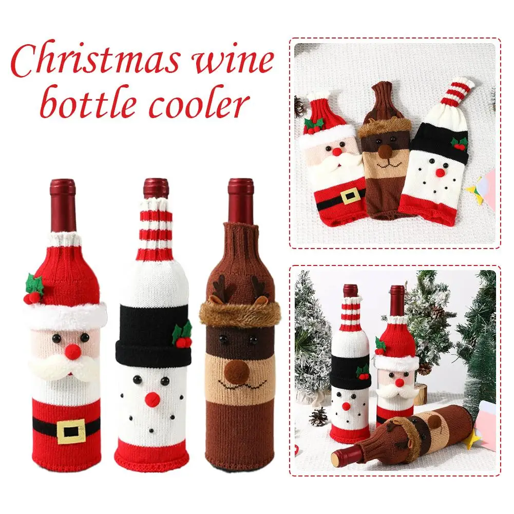 Christmas Wine Bottle Cute Sweater Cover Merry Christmas Festival Decoration Supplies Merry Christmas Home Party Decorations